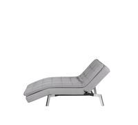 Chaise Longue Réglable Gris Clair Loiret Gris