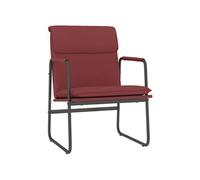 Chaise longue Rouge bordeaux 55x64x80 cm Similicuir