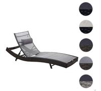 Chaise Longue Savannah, Polyrotin, Bain De Soleil Marron Chiné, Enveloppe Gris Gris