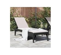 Vidaxl Chaise Longue Anthracite 186x60x29 Cm Pp Gris