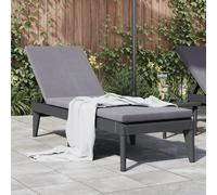 Chaise Longue Siège Transat Bain de Soleil Jardin Terrasse Anthracite PP vidaXL