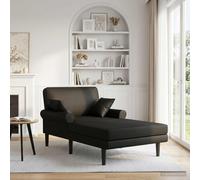 vidaXL Chaise Longue Gris Simili Cuir