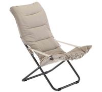 Chaise Longue Soft Fiam Art 127SANBIBE Gris Anthracite Avec Châssis Et Rembourré Blanc-Beije