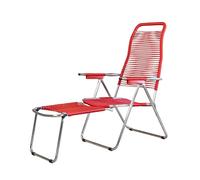 Chaise longue SPAGHETTI - Couleur - Rouge - contemporain - Aluminium / PVC