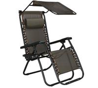 Chaise Longue - Springos® - Jardin - Repose-Pieds - Pare-Soleil - Accoudoirs Multicolore
