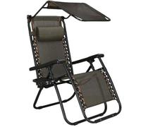Chaise Longue - Springos® - Jardin - Repose-Pieds - Pare-Soleil - Accoudoirs Multicolore