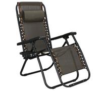 Chaise longue - Springos® - Relax pliable - Appui-tête - Tissu imperméable - Charge 120 kg