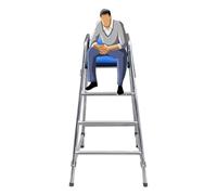 Chaise longue surélevée d'extérieur - Haute capacité de 330 kg, en acier inoxydable résistant à la décoloration pour sauveteur, arbitre et observation