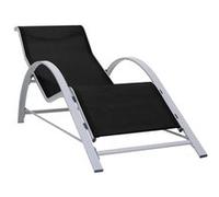 Chaise Longue Textilène et Aluminium Vert Bain de Soleil Transat Jardin vidaXL