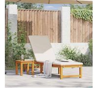 Chaise longue - transat - bain de soleil Vidaxl Transat 1-personne Marron 53 x 202 x 89cm Bois d'acacia massif