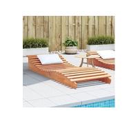 Chaise Longue, Transat de Patio, Lit de Repos de Jardin , Bain de Soleil Piscine Terrasse Balcon, Moderne, Cire 844653