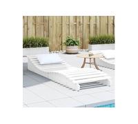 VidaXL 832574 chaise d'extérieur Linge Siège rembourré Bois de pin Blanc