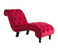 Chaise Longue Velours Rouge - Vidaxl Rouge