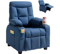 VEVOR Fauteuil Inclinable pour Enfants Chaise avec Porte-gobelets et Poches Bleu