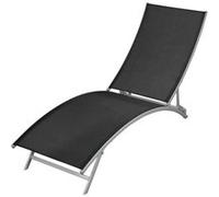 Vidaxl Chaise Longue Acier Et Textilène Noir