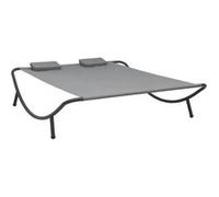 Transat deux places d'extérieur - Anthracite - 200 x 173 x 45 cm