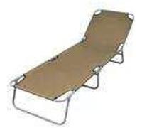 Chaise longue vidaxl H. 27 cm L. 189 cm en acier marron non empilable pliable marron G