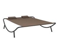 vidaXL Transat deux places d'extérieur 200 x 173 x 45 cm Marron