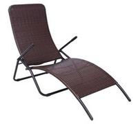 Vidaxl Chaise Longue Pliable Rotin Synthã©Tique Marron Marron