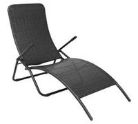 Chaise Longue Pliable Résine Tressée Noir Transat Bain de Soleil Jardin vidaXL