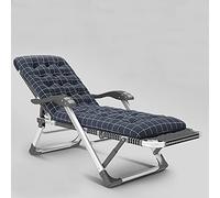 Chaise longue Zero, chaise de patio inclinable, surface de lit 52 cm, chaise de camping en alliage d'aluminium, coussin FU Shibao, chaise inclinable taille pliée 97 x 67 x 18 cm (couleur : noir
