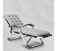 Chaise longue Zero, chaise de patio inclinable, surface de lit 52 cm, chaise de camping en alliage d'aluminium, coussin FU Shibao, chaise inclinable taille pliée 97 x 67 x 18 cm (couleur : noir