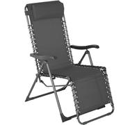 Chaise longue Zero Gravity Rebecca Mobili Cherymoya 113x66x104 polyester acier gris foncé