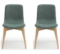 Chaise Lot De 2 Chaises Katy Tissu Vert Vert