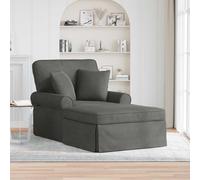 Chaise lounge avec jupe 3 pc Tissu en velours côtelé longue de Détente vidaXL vi