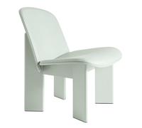 Chaise lounge Chisel cuir base eucalyptus lacquered beech