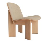 Chaise lounge Chisel tissu oak base