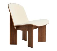 Chaise lounge Chisel tissu walnut base