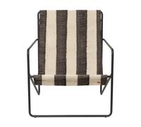 Chaise lounge Desert structure noire WxHxD 63x77.5x66.2cm