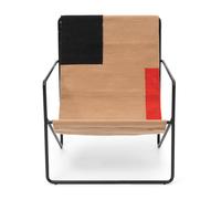 Chaise lounge Desert structure noire WxHxD 63x77,5x66,2cm
