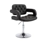 CLP Chaise lounge Dublin – réglable, similicuir, pivotante, assise rembourrée – Noir