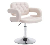 Chaise Lounge - Mobilier Tendances - Réglable en Hauteur - Tissu Beige - Pivotante - Accoudoirs Inclus