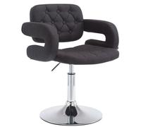 Chaise Lounge Réglable en Hauteur en Tissu - Mobilier Tendances - Noir - Avec Accoudoirs - Design Contemporain