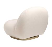 Gubi Chaise lounge structure or perle Pacha blanc lxHxP 77x65x85cm/profondeur de l'assise 54cm
