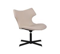 Chaise lounge Welland en Similicuir avec Pied en métal , Crème