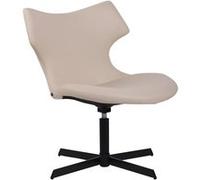 Chaise lounge Welland en Similicuir avec Pied en métal , Crème Crème G