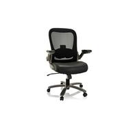 hjh OFFICE 691008 Chaise pivotante Instructor XXL T I Cuir/Filet Chaise de Bureau XXL pouvant Supporter jusqu'à 220 kg, Noir