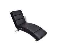 Vidaxl Chaise Longue De Massage Noir Similicuir Noir