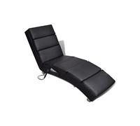 vidaXL Chaise longue de massage Noir Similicuir 240968