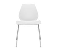Chaise Maui structure en acier tubulaire chromé WxHxD 55x77x52cm