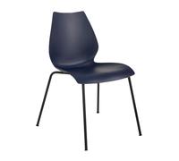 Chaise Maui structure en acier tubulaire noir WxHxD 55x77x52cm