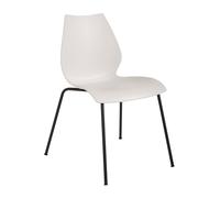 Chaise Maui structure en acier tubulaire noir WxHxD 55x77x52cm