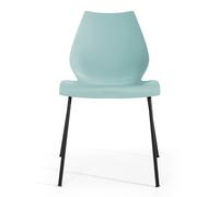 Chaise Maui structure en acier tubulaire noir WxHxD 55x77x52cm