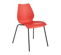 Chaise Maui structure en acier tubulaire noir WxHxD 55x77x52cm