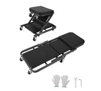 Chaise mécanicien pliable garage 36 pouces mode Z charge 150 kg 6 roues position assise ou allongée sous véhicule