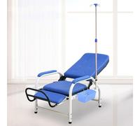 Chaise médicale inclinable pour patient clinique avec support IV, chaise médicale multifonction pour prélèvement sanguin et repos quotidien du patient